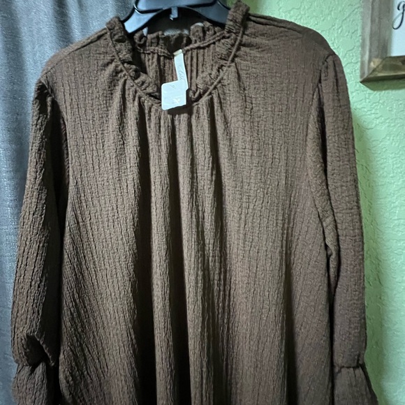 Celeste Chocolate Brown Long Sleeve Dress - Picture 4 of 9